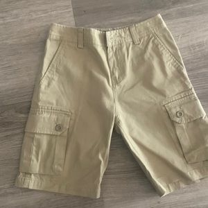 Boys khaki cargo shorts